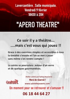 Apéro Théâtre - vendredi 9 février de 18h 30 à 20h