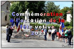 Commémoration au monument aux morts à l'occasion de la fête votive 2023