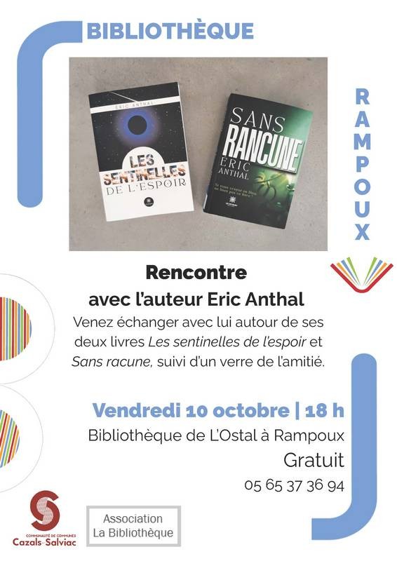 Animations biblio 10 octobre 2025 : Eric Anthal