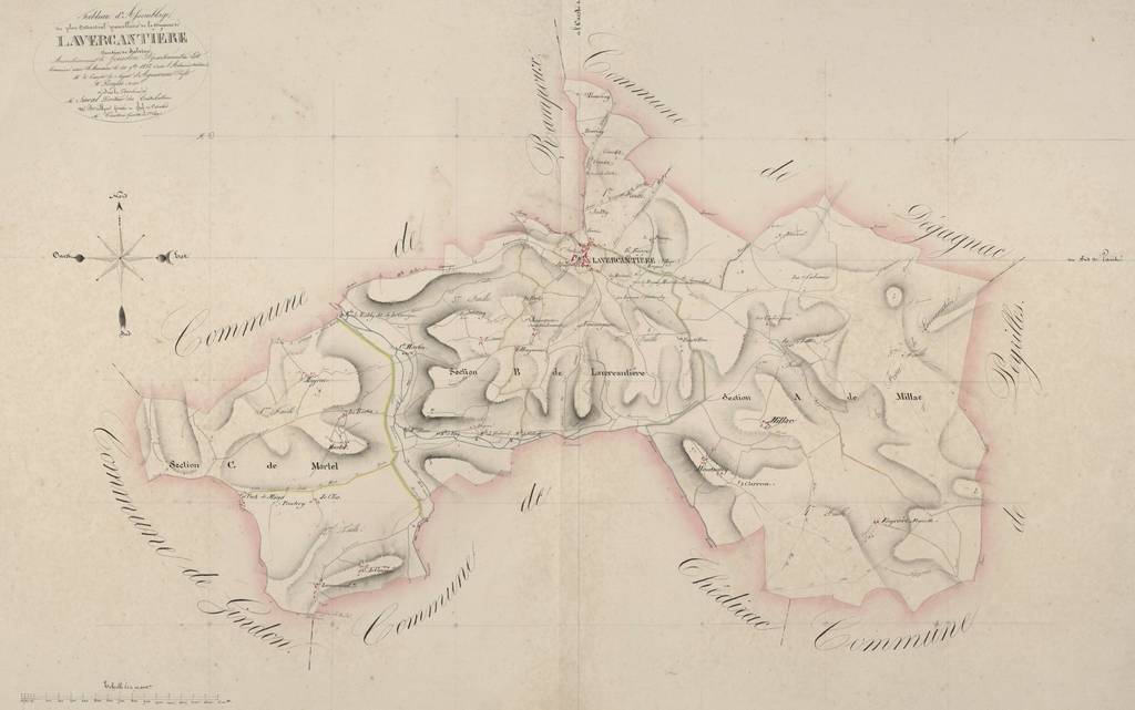 Plan du cadastre Napoléonien (source : archives.lot.fr)